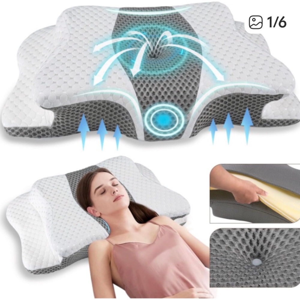 NIB Pain Relief Memory Foam Cervical Pillow